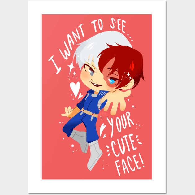 I Want To See Your Cute Face - Todoroki Wall Art by tachisshop